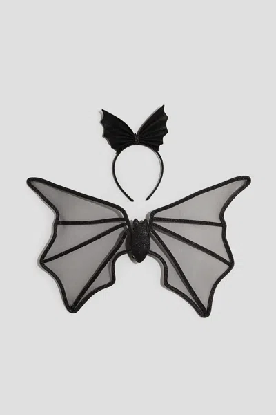 H&m Kids' 2-piece Bat Costume Set In Black