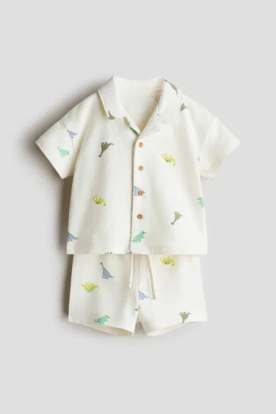 H&m Babies'  2-piece Cotton Jersey Set In Multi