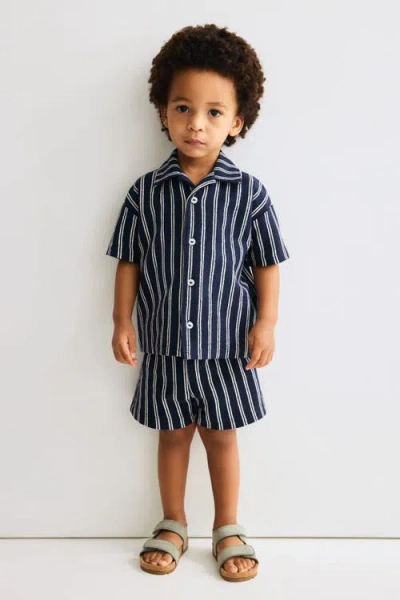 H&m Babies'  2-piece Cotton Jersey Set In Blue