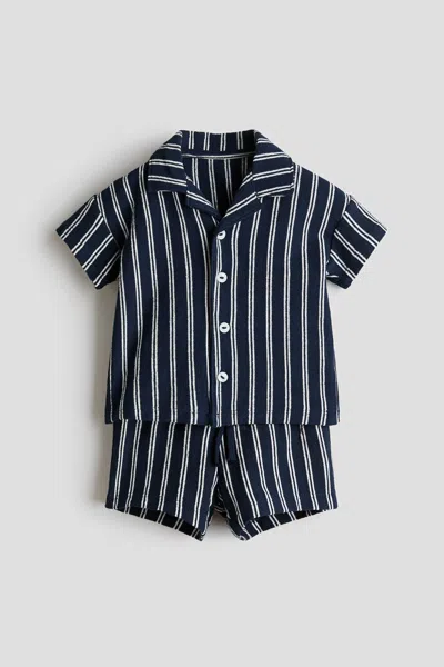 H&m Kids' 2-piece Cotton Jersey Set In Blue