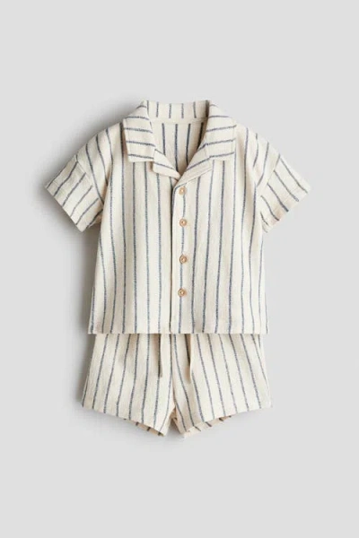 H&m Babies'  2-piece Cotton Jersey Set In Neutral