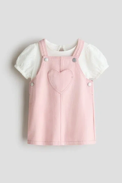 H&m Babies'  2-piece Cotton Set In Pink