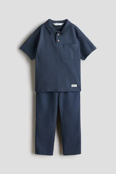 H&m Kids' 2-piece Cotton Set In Blue