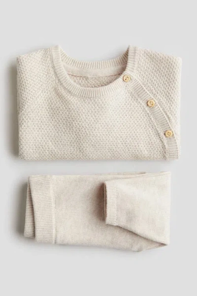 H&m Babies'  2-piece Cotton Set In Brown