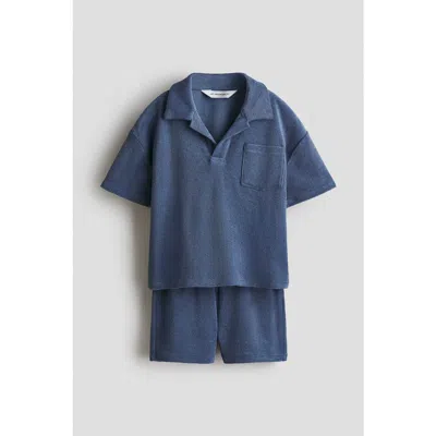 H&m Kids'  2-piece Cotton Terry Set In Blue