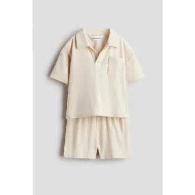 H&m Kids'  2-piece Cotton Terry Set In Neutral