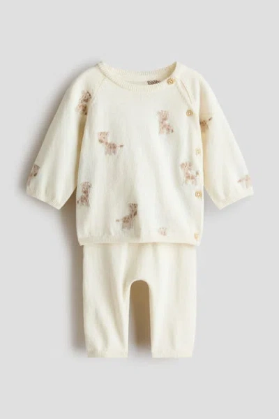 H&m Babies'  2-piece Cotton-knit Set In Multi