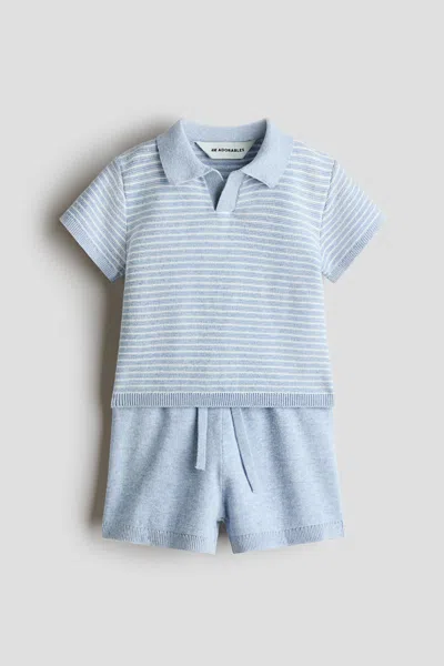 H&m Babies' 2-piece Cotton-knit Set In Multi
