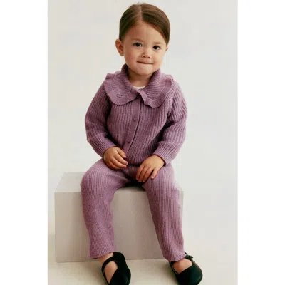 H&m Babies'  2-piece Cotton-knit Set In Purple