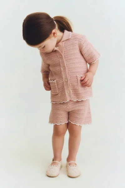 H&m Babies'  2-piece Crochet-style Set In Neutral