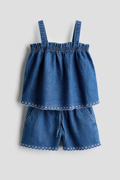 H&m Kids'  2-piece Denim Set In Blue
