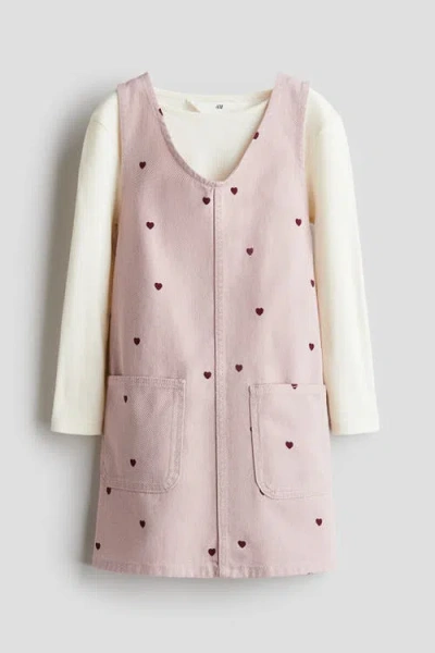 H&m Kids'  2-piece Dress And Top Set In Pink