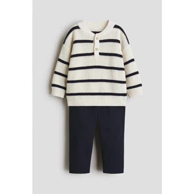 H&m Babies'  2-piece Jumper And Chinos Set In Multi