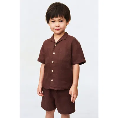 H&m Kids'  2-piece Linen Set In Brown