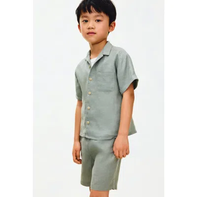 H&m Kids'  2-piece Linen Set In Gray