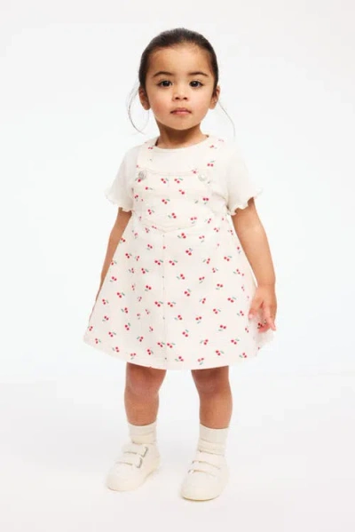H&m Babies'  2-piece Overall Dress And Top Set In Multi