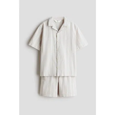 H&m Kids'  2-piece Poplin Set In Neutral