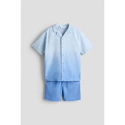 H&m Kids'  2-piece Poplin Set In Blue