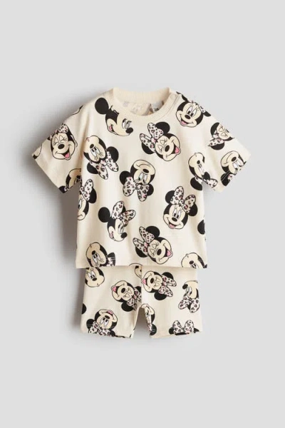 H&m Babies'  2-piece Printed Cotton Set In Multi