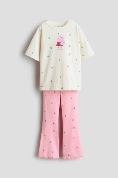 H&m Kids'  2-piece Printed Cotton Set In Multi
