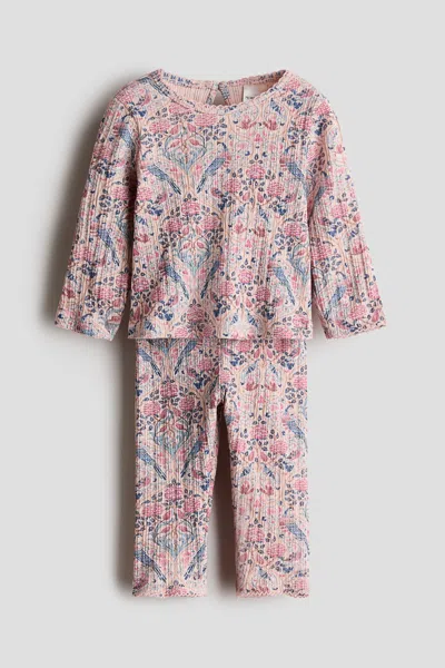 H&m Babies' 2-piece Printed Cotton Set In Multi