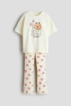 H&m Kids'  2-piece Printed Cotton Set In Yellow