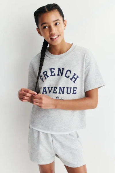 H&m Kids'  2-piece Printed Set In Gray