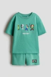 H&m Kids'  2-piece Printed Set In Gray