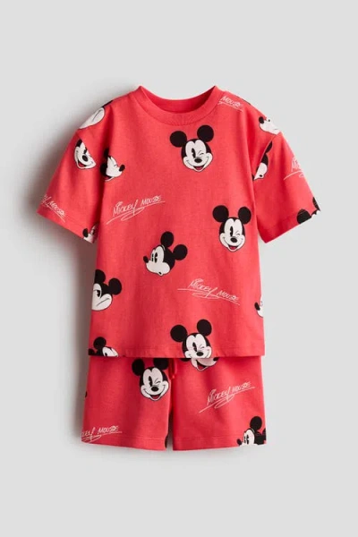 H&m Kids'  2-piece Printed Set In Red