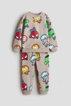 H&m 2-piece Printed Sweatshirt Set In Multi