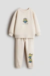 H&m 2-piece Printed Sweatshirt Set In Multi