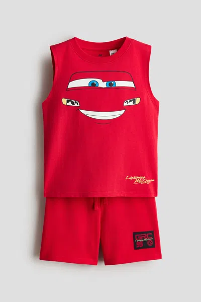 H&m Kids' 2-piece Set With Motif In Red