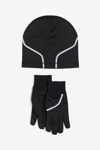 H&m 2-piece Sports Set With Drymove In Black