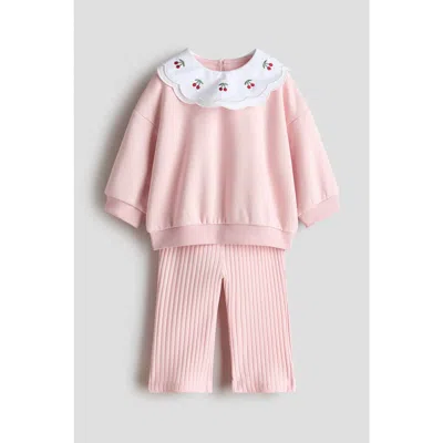 H&m Babies'  2-piece Sweatshirt And Leggings Set In Brown