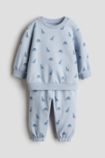 H&m Babies'  2-piece Sweatshirt Set In Blue