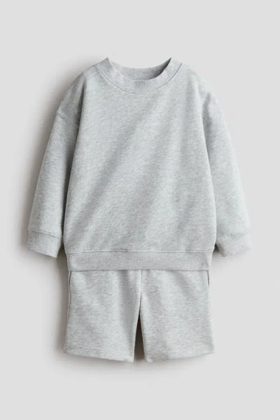 H&m Kids'  2-piece Sweatshirt Set In Gray
