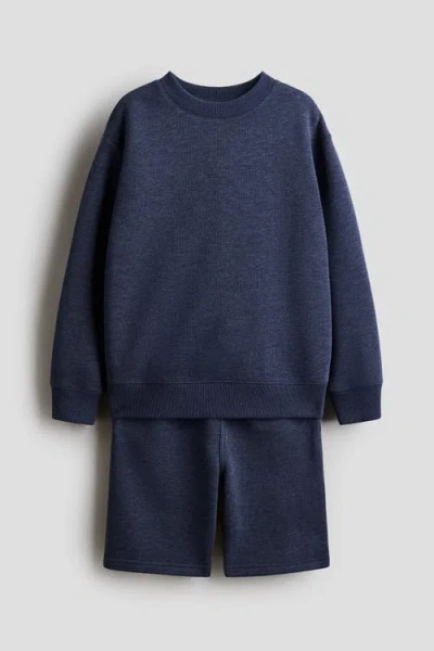 H&m Kids'  2-piece Sweatshirt Set In Blue