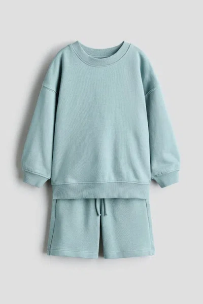 H&m Kids'  2-piece Sweatshirt Set In Blue