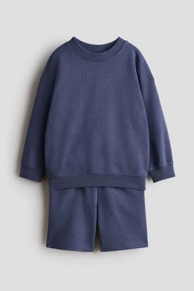 H&m Kids'  2-piece Sweatshirt Set In Blue