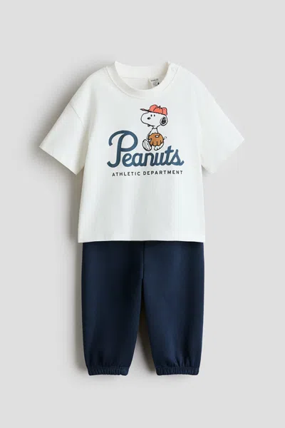 H&m Kids' 2-piece T-shirt And Joggers Set In Multi