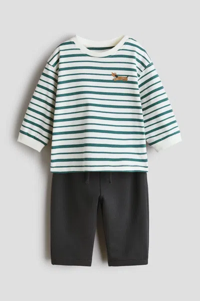 H&m Kids' 2-piece T-shirt And Pants Set In Multi