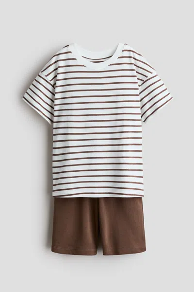 H&m Kids' 2-piece T-shirt And Shorts Set In Multi