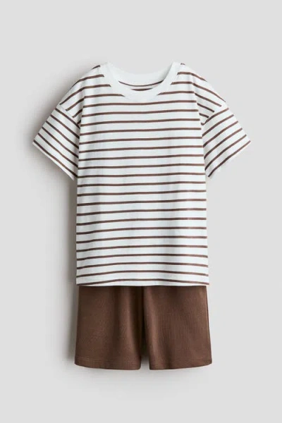 H&m Kids'  2-piece T-shirt And Shorts Set In Multi