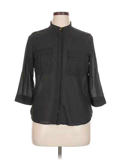 Pre-owned H&m 3/4 Sleeve Blouse In Black