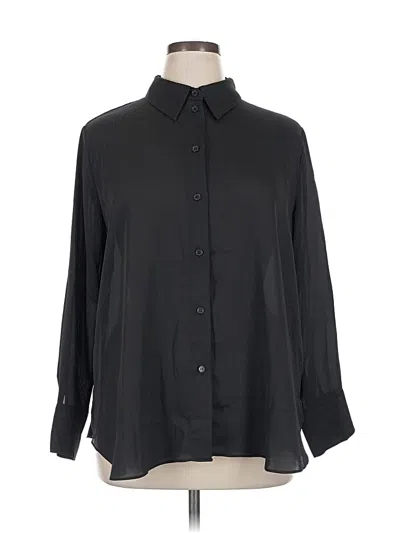 Pre-owned H&m 3/4 Sleeve Blouse In Black