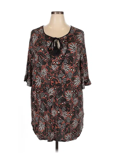 Pre-owned H&m 3/4 Sleeve Blouse In Black