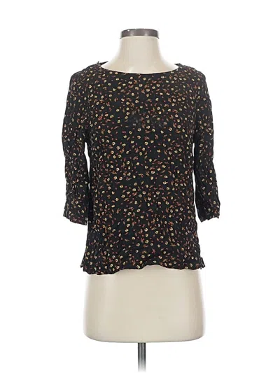 Pre-owned H&m 3/4 Sleeve Blouse In Black