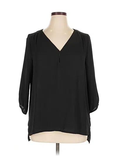 Pre-owned H&m 3/4 Sleeve Blouse In Black