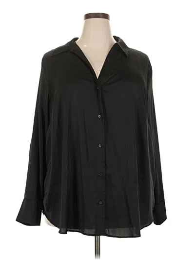 Pre-owned H&m 3/4 Sleeve Blouse In Black