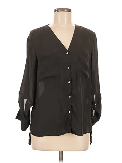 Pre-owned H&m 3/4 Sleeve Blouse In Black